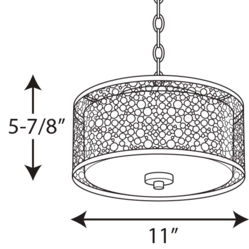 Progress Lighting 11 in. Mingle 17-Watt Brushed Nickel Integrated LED Flush Mount P2318-0930K9