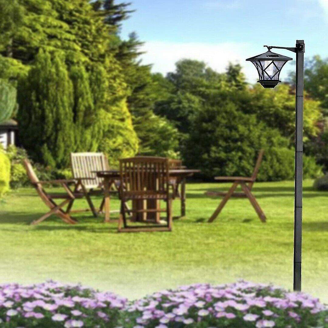 1.5m Led Solar Powered Traditional Garden Lamp Post Lamppost Lantern Light Decor