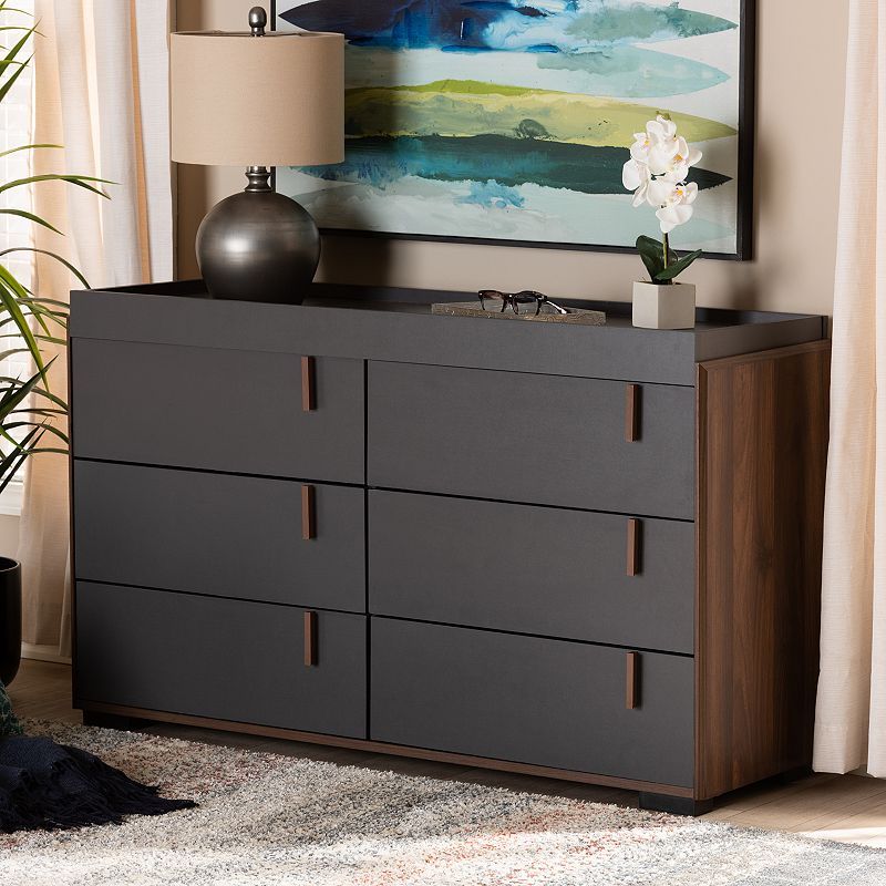 Baxton Studio Rikke Charcoal Dresser