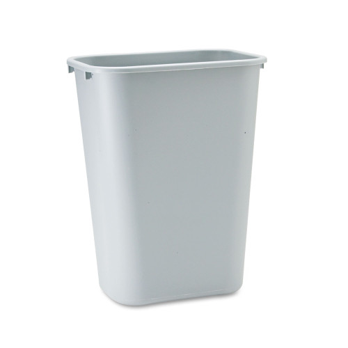 Rubbermaid Commercial Deskside Plastic Wastebasket， 10.25 gal， Plastic， Gray (295700GY)