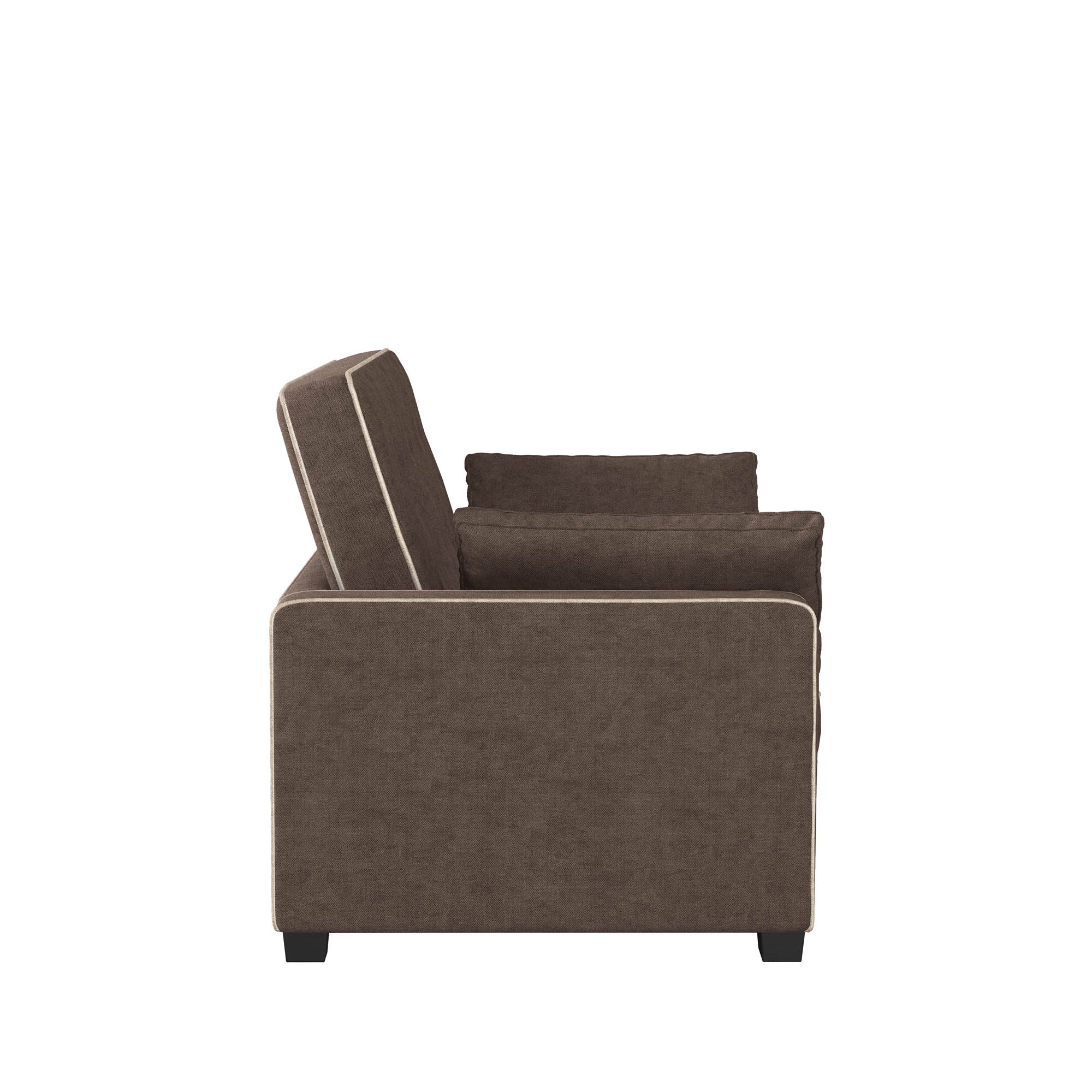 Serta Monroe Modern Sofa with Sleeper, Brown Fabric