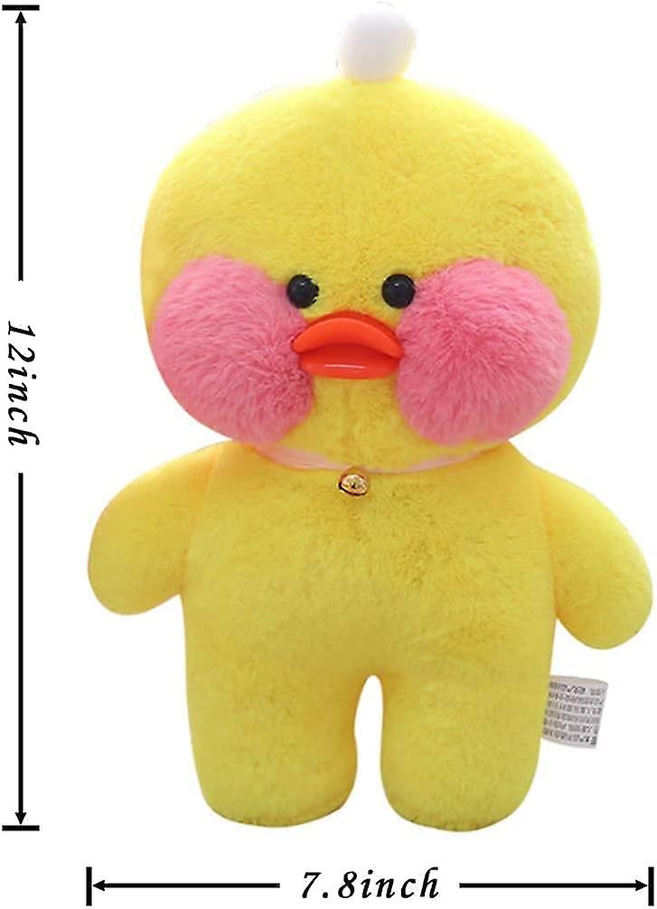 Yellow Duck Stuffed Animal Toy Soft Plush Toy For Kids Girls Diy Hugglable Plush Stuffed Toy With Cute Headband And Costume Best Gifts For Christmas.