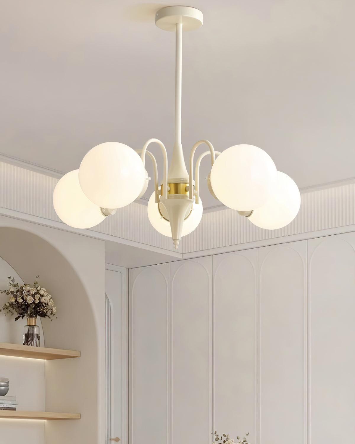 Cream Ball Chandelier