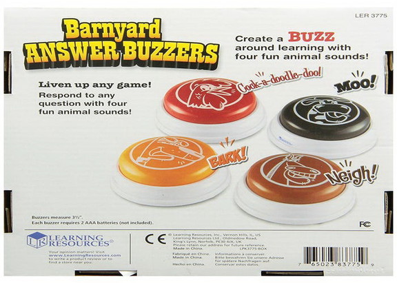 Learning Resources LER3775 Barnyard Answer Buzzers...