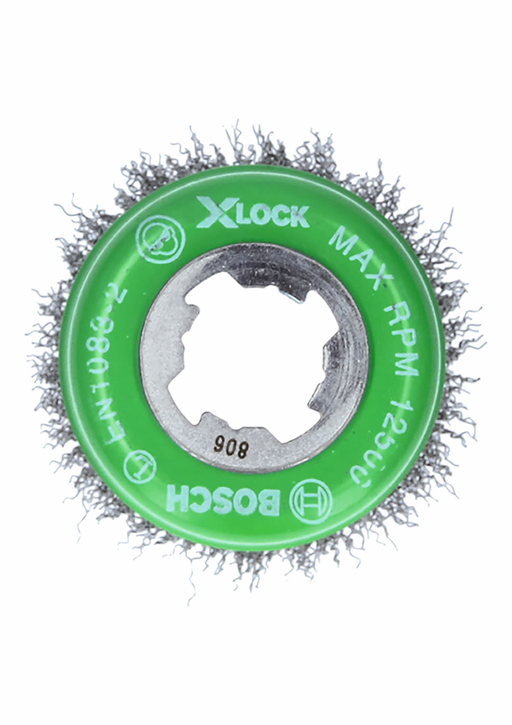 3 In. Wheel Dia. X-LOCK Arbor Stainless Steel Crimped Wire Cup Brush ;