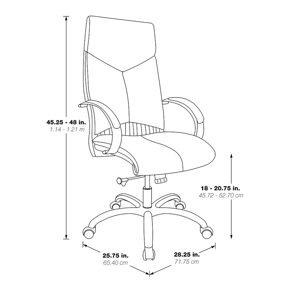 Deluxe High Back Black Executive Leather Chair