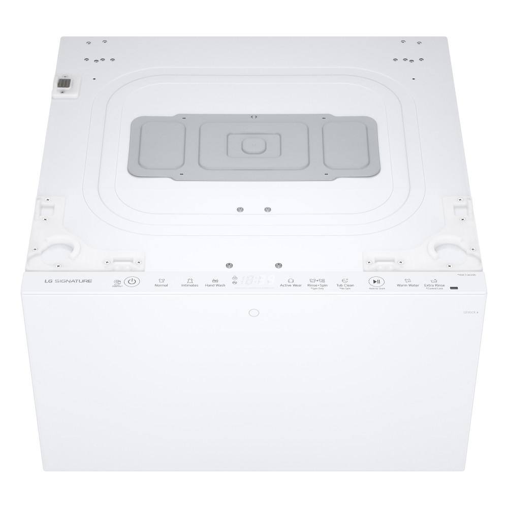 LG SIGNATURE 0.7 cu. ft. 24 in. SideKick Laundry Pedestal Washer with Dispensers in White UWD1CW