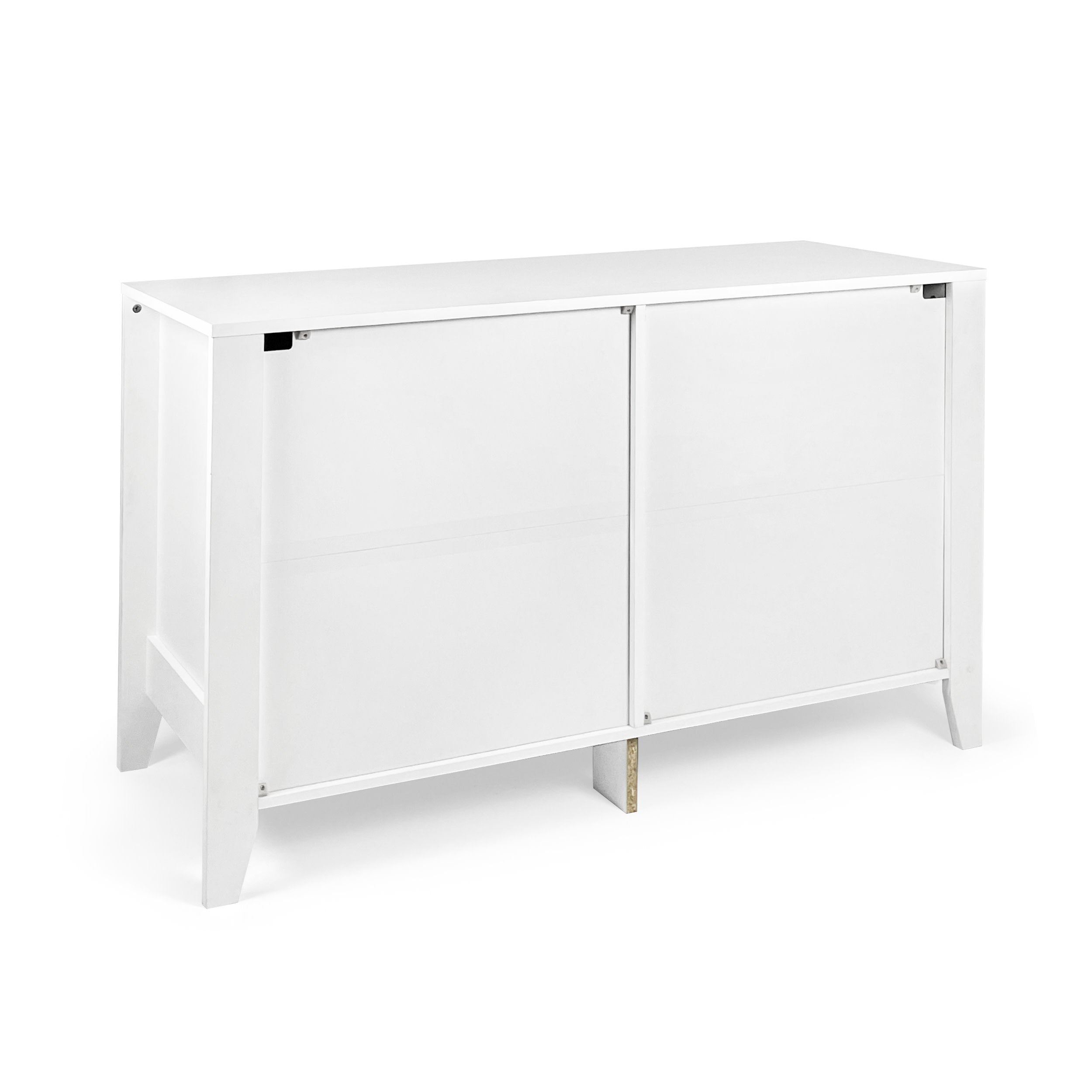 Noble House Bellic Faux Wood 6 Drawer Double Dresser, White