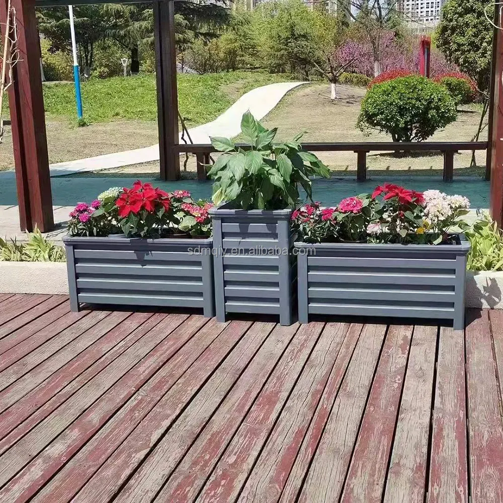 Aluminum Factory Directly Supply Outdoor modern flower aluminium alloy large planter pot box