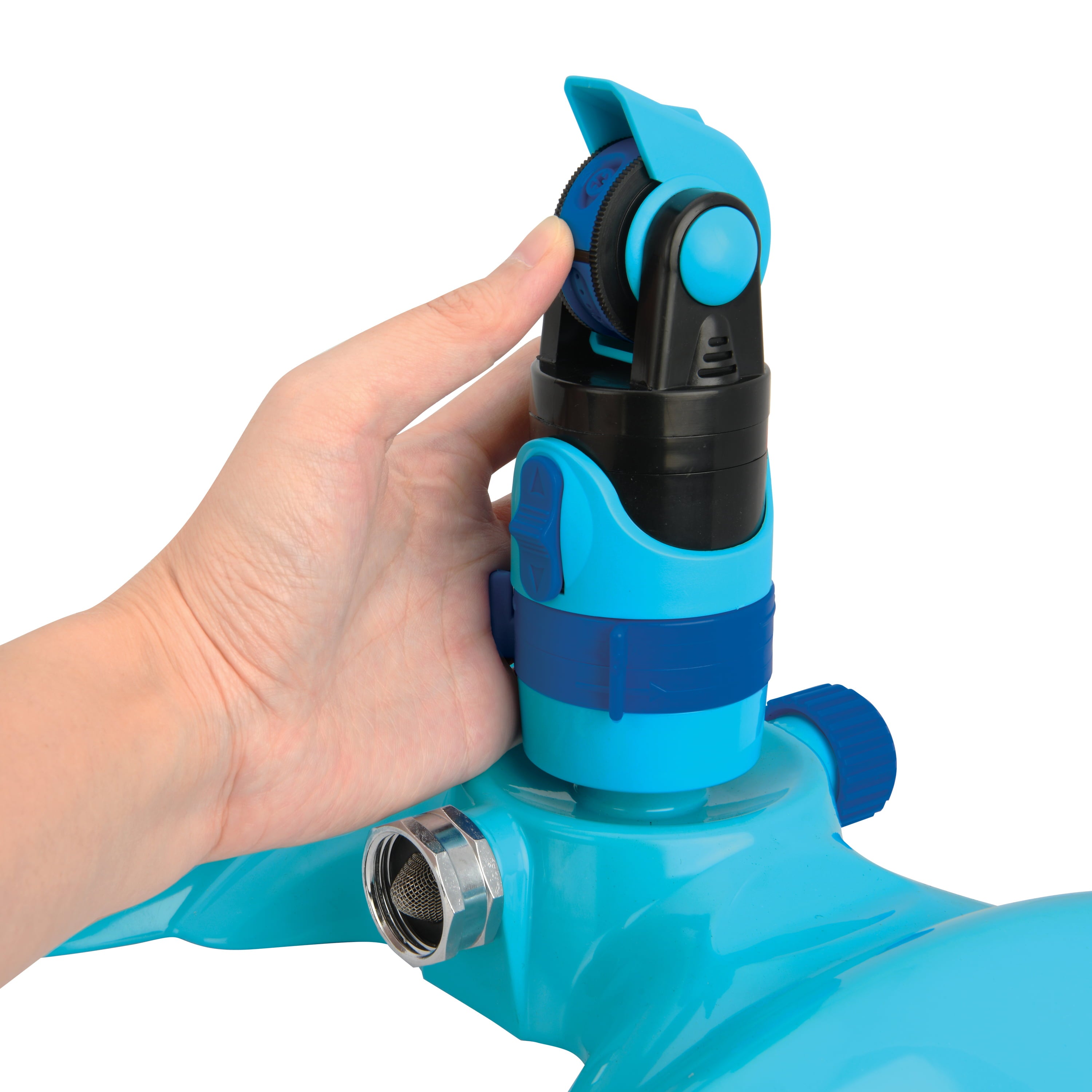 Aqua Joe 4-Pattern Turbo Drive 360-Degree Sprinkler， Customizable Coverage， 3，740 Sq. ft. Max Coverage