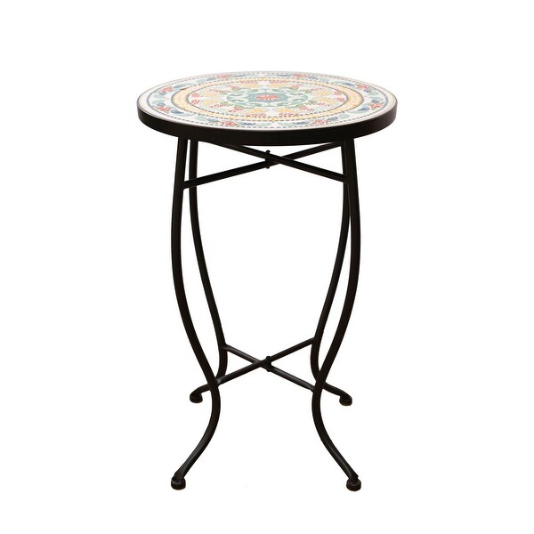 Saint Birch Modern MultiColor Mosaic Accent Table