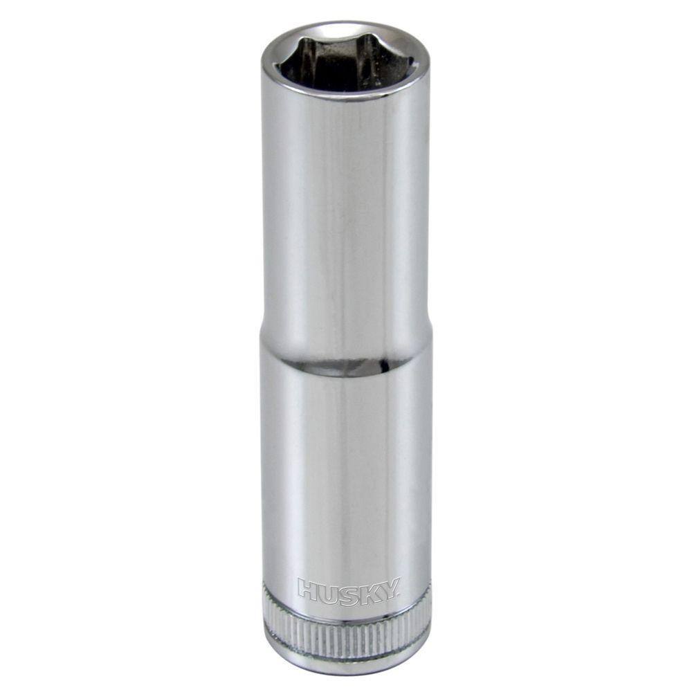 Husky 38 in. Drive 12 mm 6-Point Metric Deep Socket H3D6PDP12MM