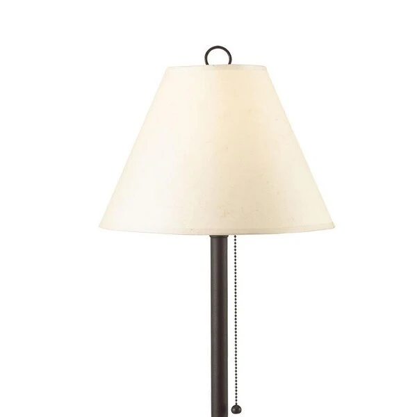 Paper Shade Metal Table Lamp with Pull Chain Switch，Set of 4，White and Black