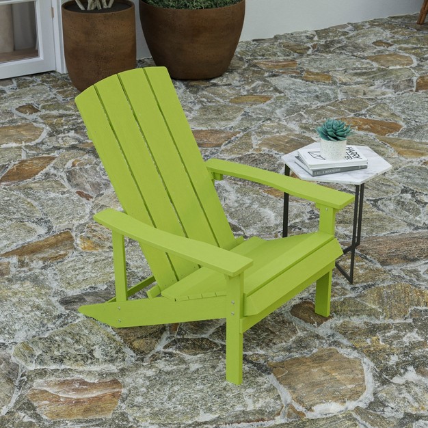 Merrick Lane All weather Poly Resin Wood Adirondack Chair