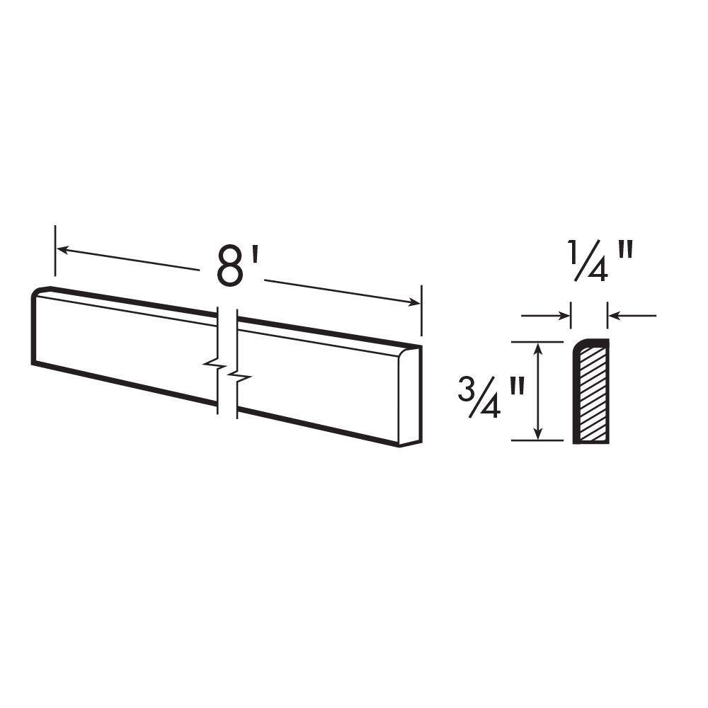 Home Decorators Collection Newport Onyx Gray 96 in. x 0.75 in. x 0.25 in. Scribe Molding SM8-DO