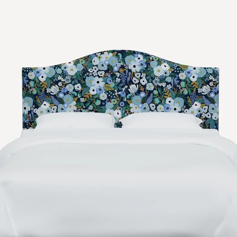 Rifle Paper Co Mayfair Garden Party Blue Twin Headboard