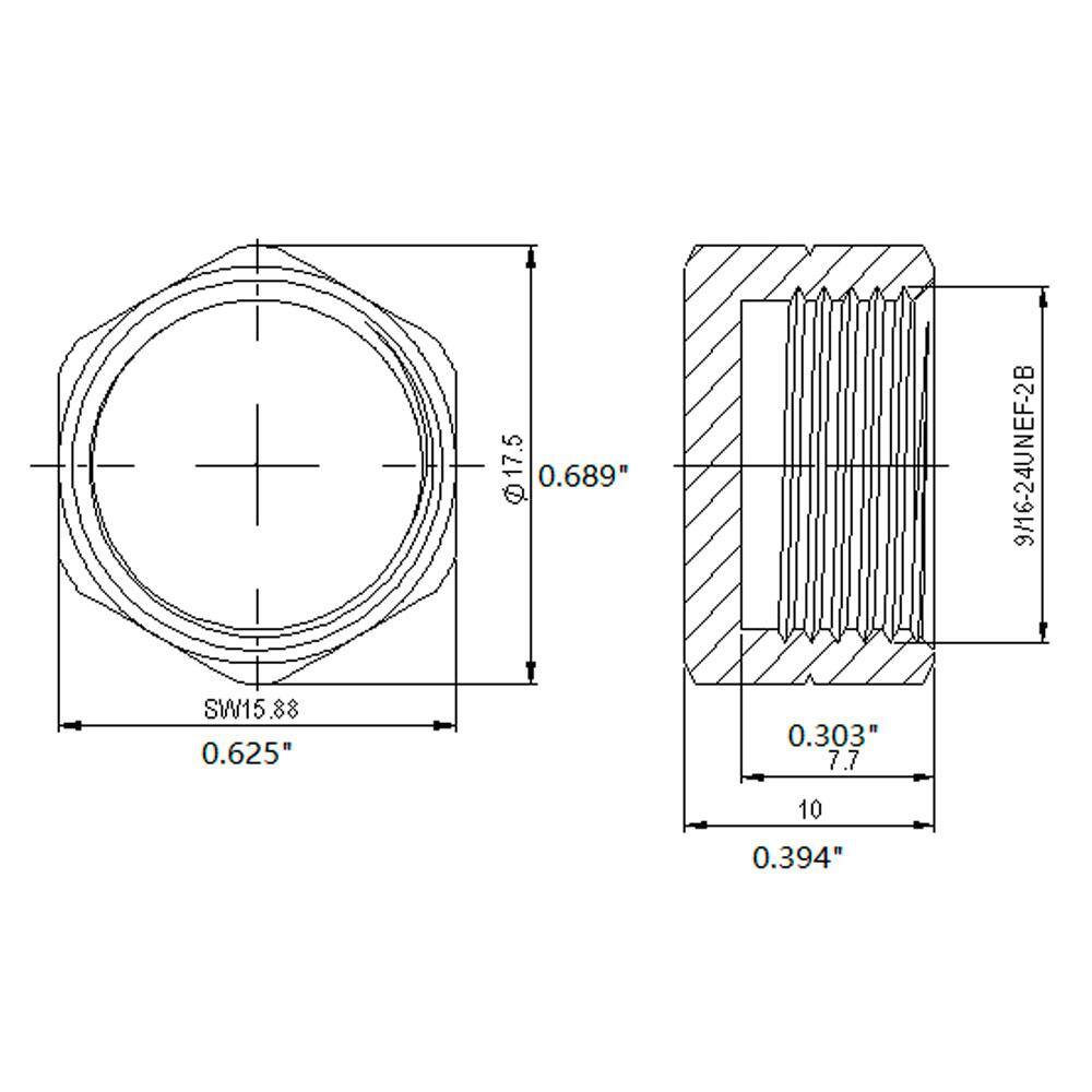 Everbilt 38 in. Comp Compression Brass Cap 801039