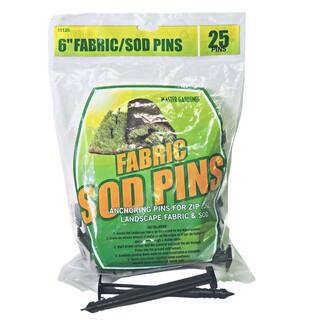 Master Mark 6 in. Anchoring Pins for Landscape Fabric Sod and ZipEdge Brand Products 25-Pack 11125