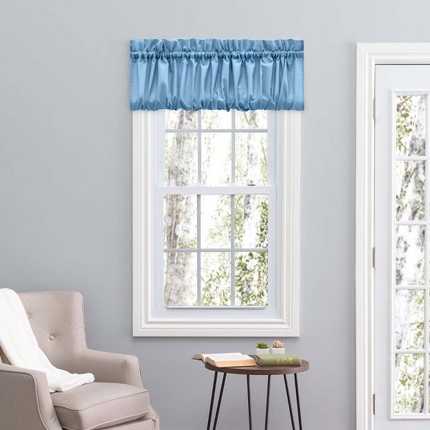 Rod Pocket High Quality Fabric Solid Color Window Balloon Valance 60 quot x15 quot Slate