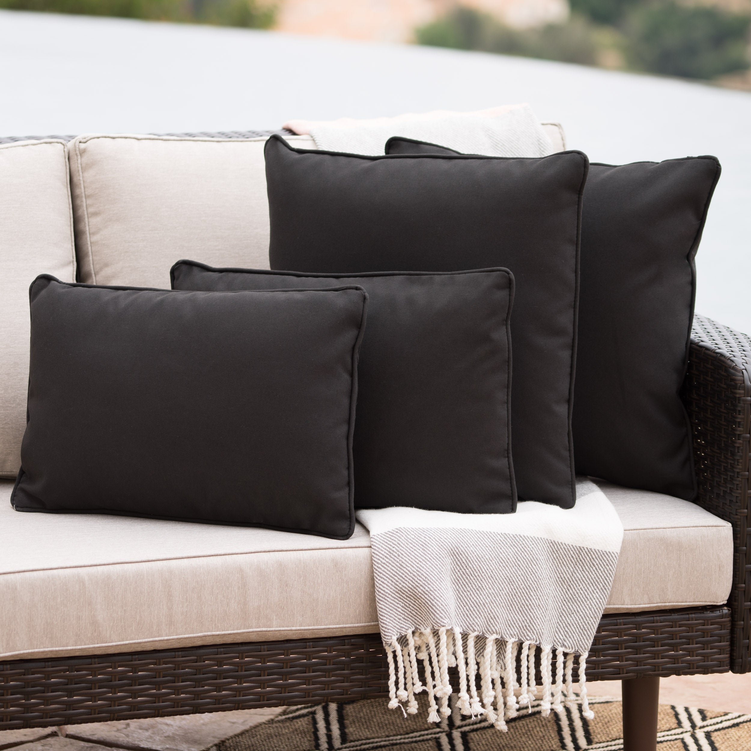 Corona Outdoor Patio Water Resistant Pillow Sets