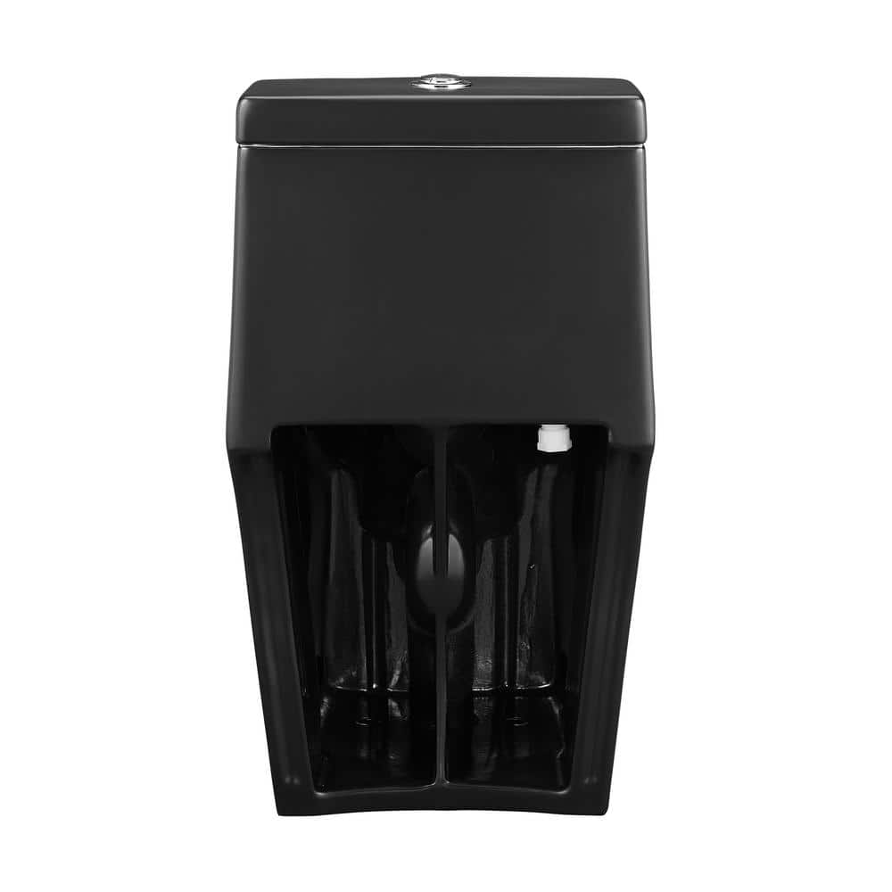 Swiss Madison Virage 1-piece 1.1/1.6 GPF Dual Flush Elongated Toilet in Matte Black, Seat Included SM-1T118MB