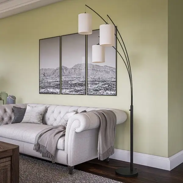 Willow Black Arc Floor Lamp