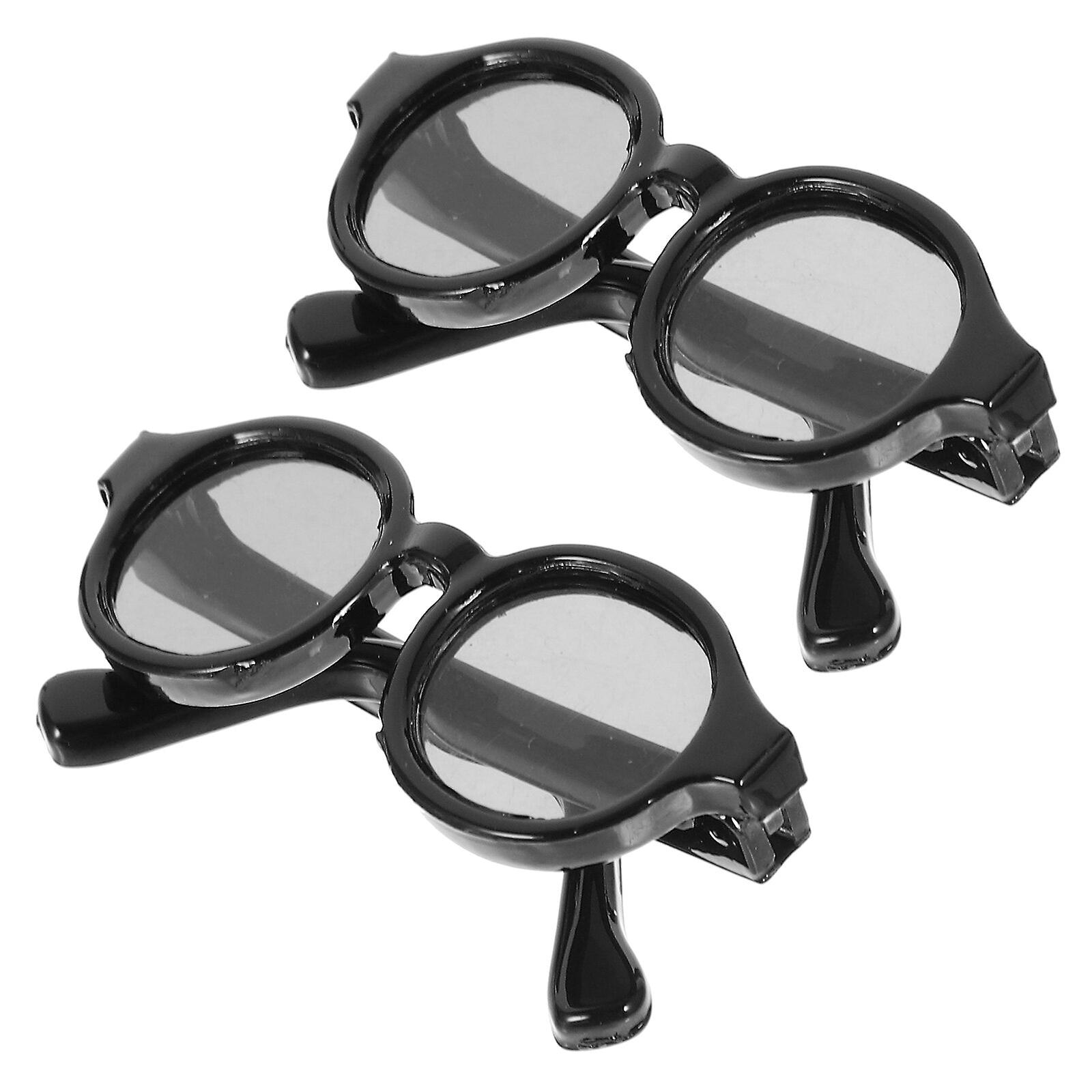 2 Pairs Of Doll Eyewear Dress Up Accessory Eye-catching Doll Glasses Eyeglasses For Doll Dress Up