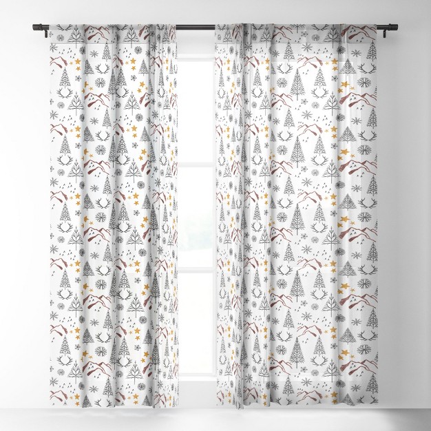 X 84 quot Single Panel Sheer Window Curtain Deny Designs