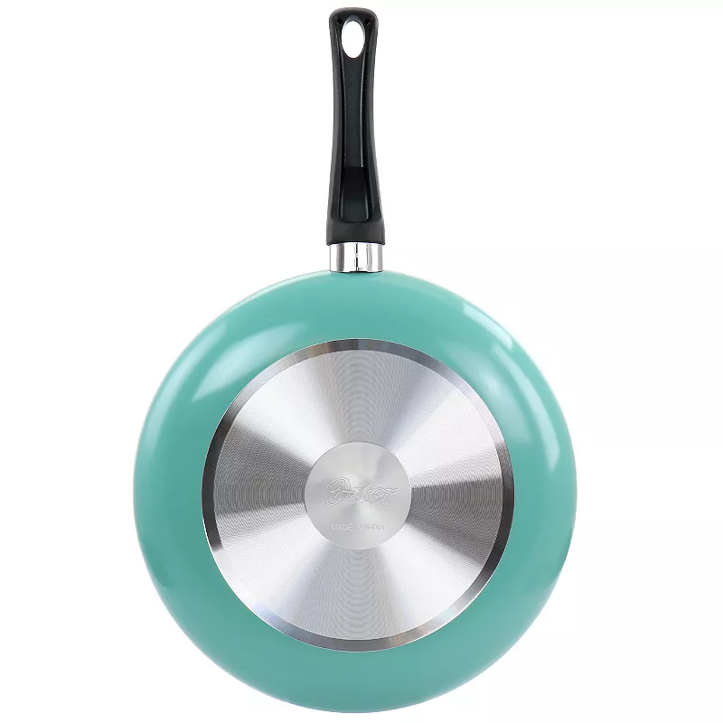 Oster Cocina Luneta 11.5 Inch Aluminum Nonstick Frying Pan in Teal