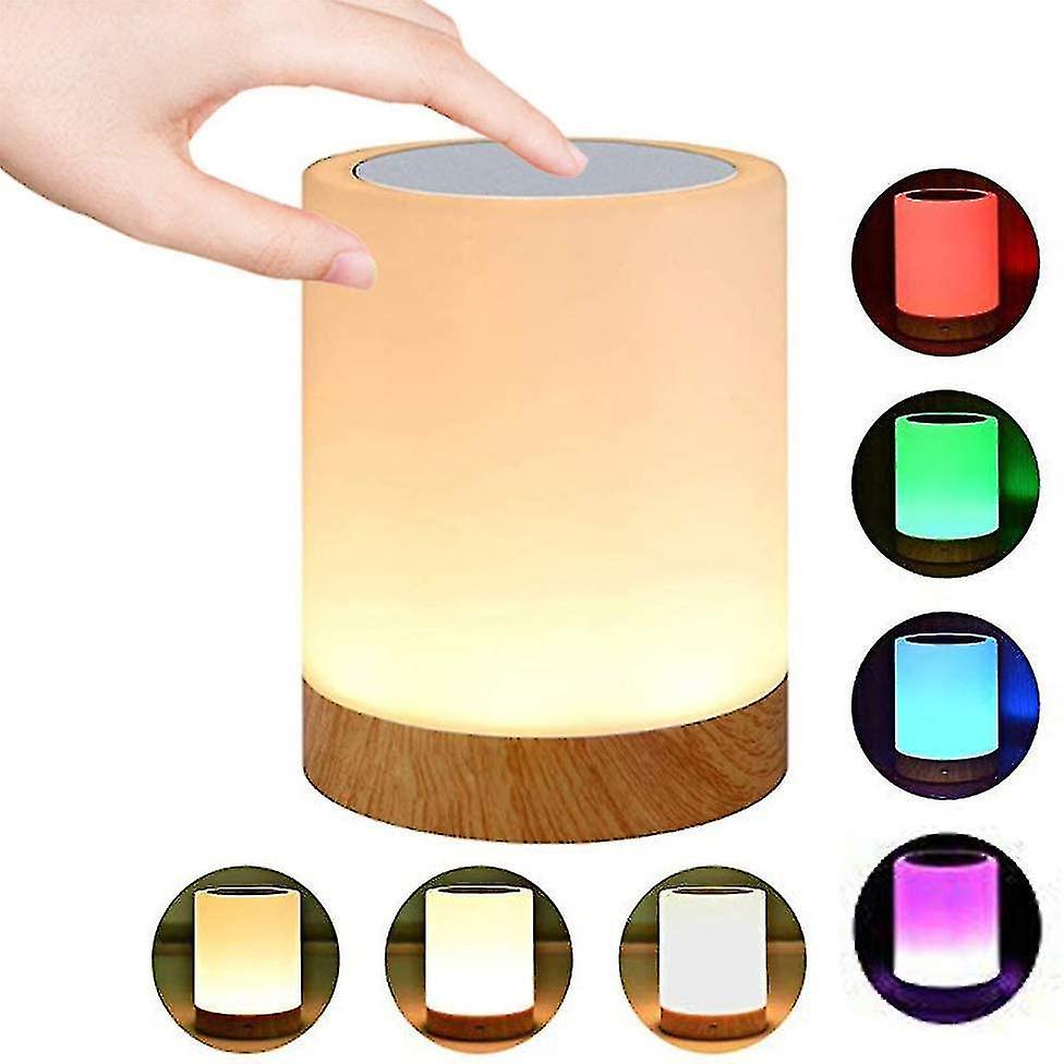 Led Night Light Bedside Table Lamp For Kids Bedroom With Remote Control Dimmable Warm White Light