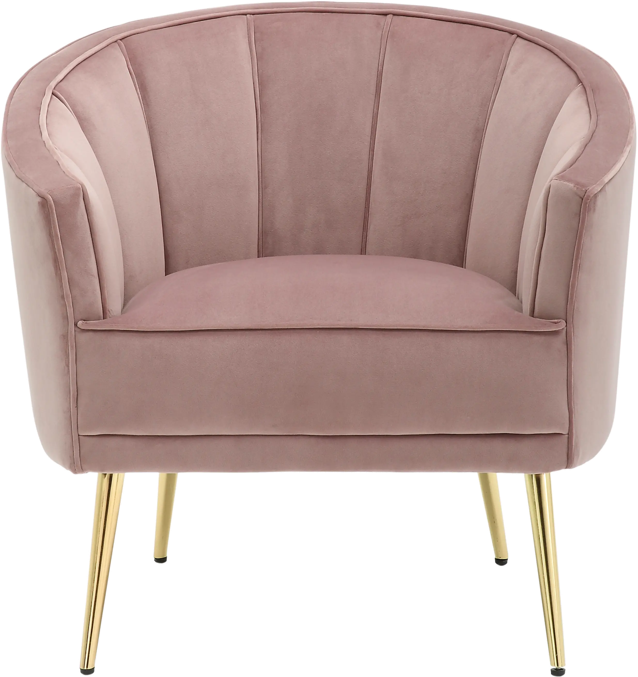 Tania Blush Pink Velvet Glam Accent Chair