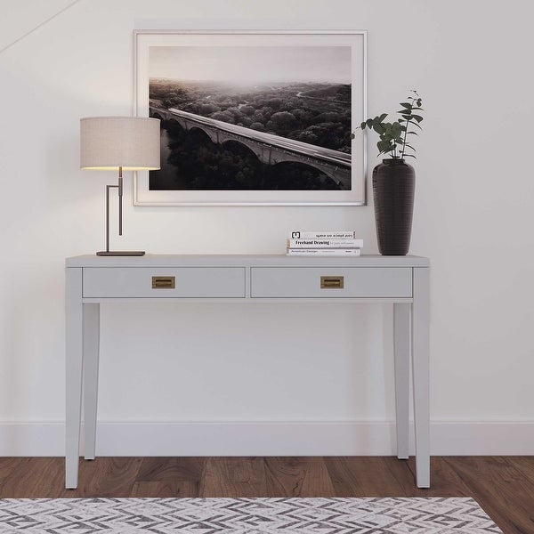 East at Main Painted Wooden Desk with Two Drawers