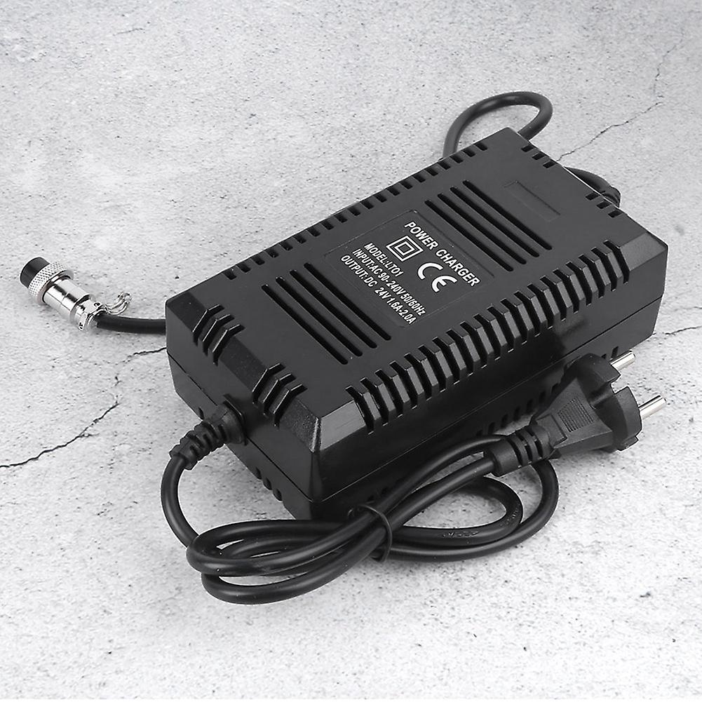 Kfand#8209;po114 Elderly Electric Scooter 24v Charger Plastic Black High Efficiency 90and#8209;240v