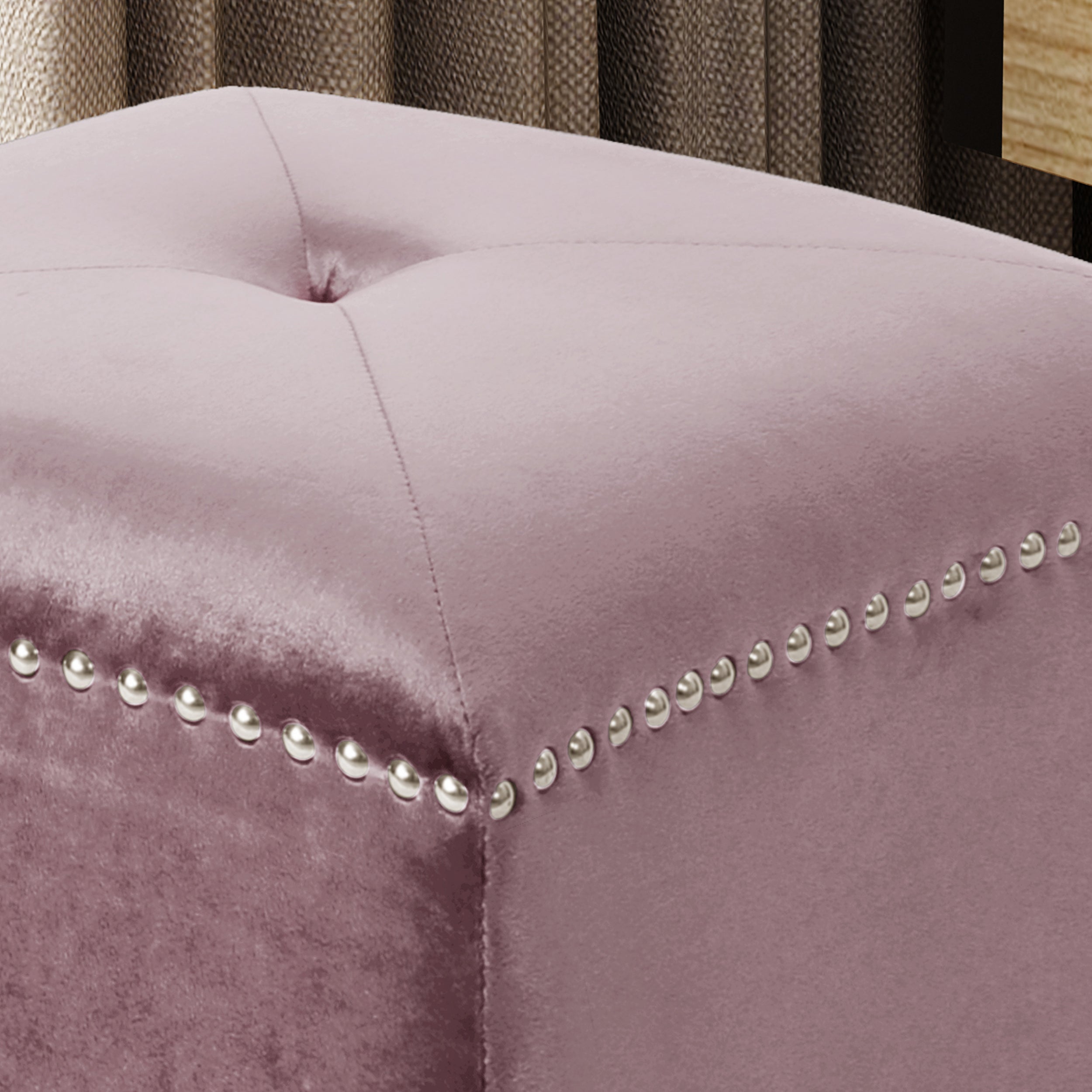 Liberty Glam Velvet Ottoman