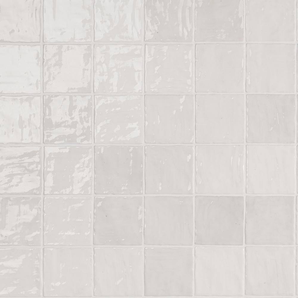 Ivy Hill Tile Kingston White 4 in. x 4 in. Glazed Ceramic Wall Tile (5.38 sq. ft.case) EXT3RD105190