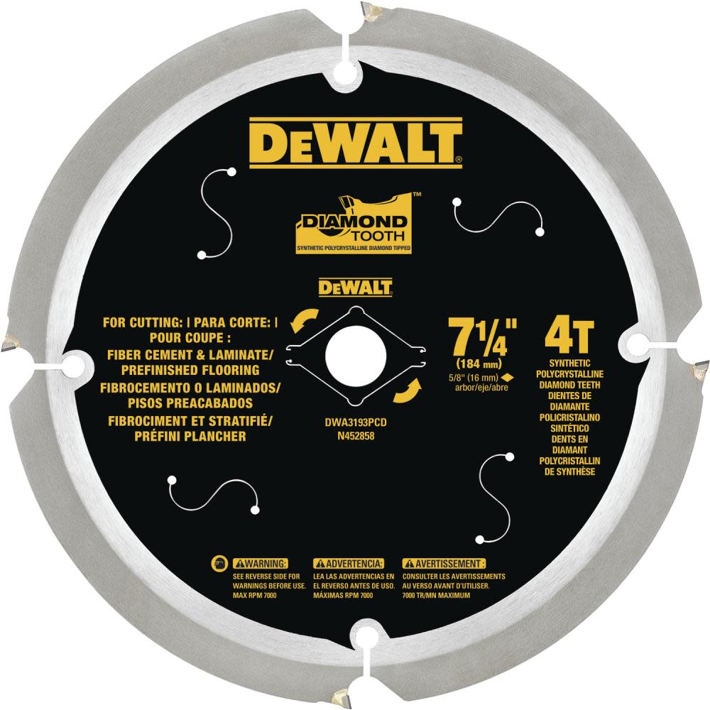 7-1/4-in Fiber Cement 4T PCD Blade ;