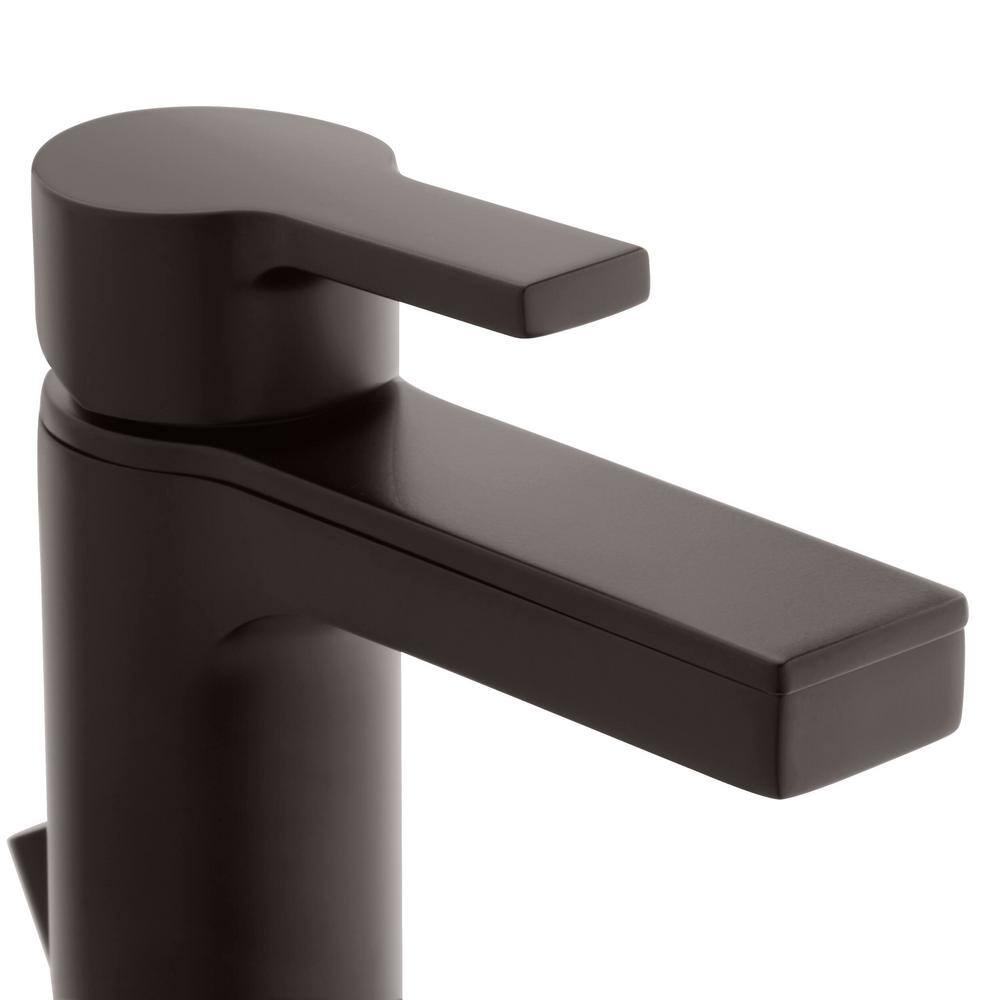 Glacier Bay Modern Single-Handle Single Hole Bathroom Faucet in Matte Black HD67771W-6010H