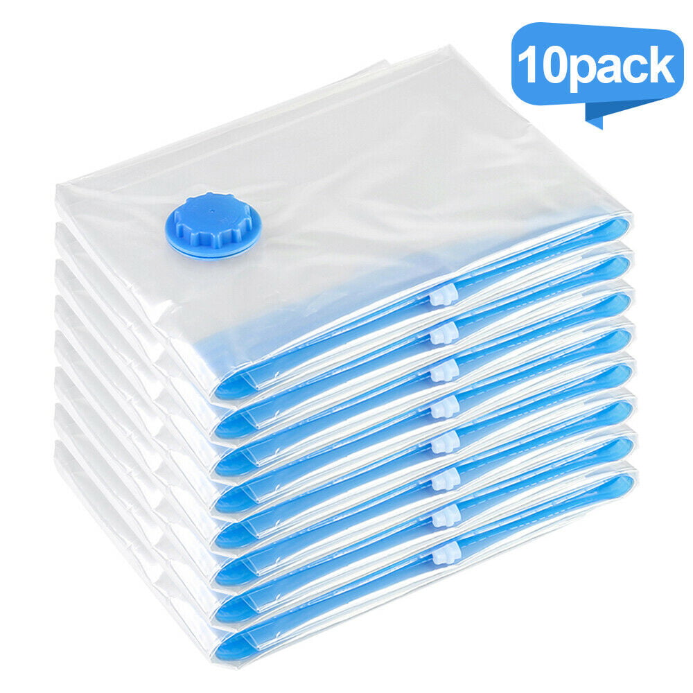 Vacuum Storage Bag Space Saver Air Tight Compression Magic Seal for Home Travel Cloth Packing, 10 Pack Small