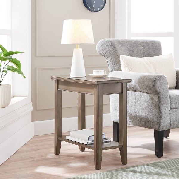 Leick Home Laurent Narrow End Table with Shelf