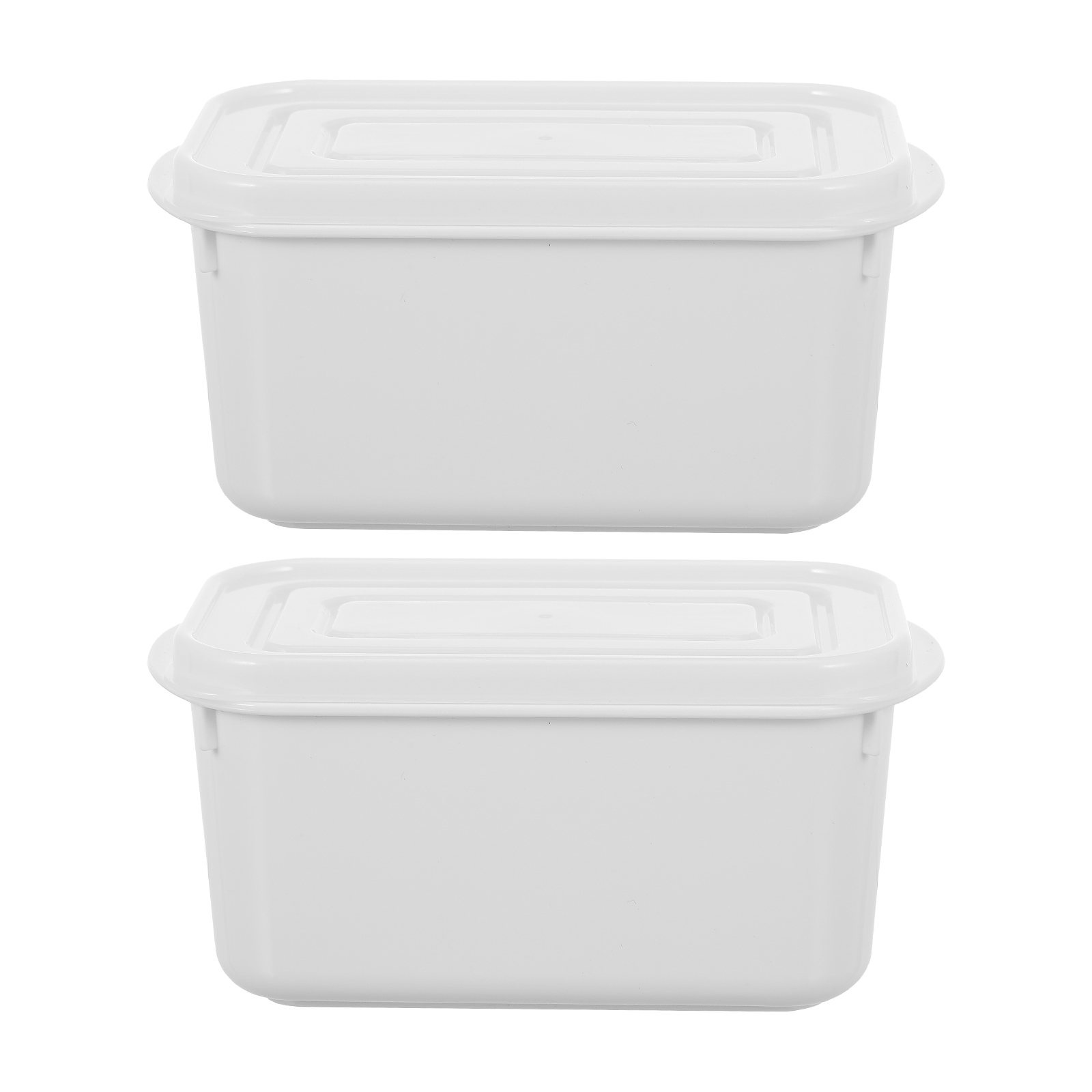 Etereauty 2pcs Butter Boxes Food Crisper Preservation Boxes Butter Storage Cases (White)