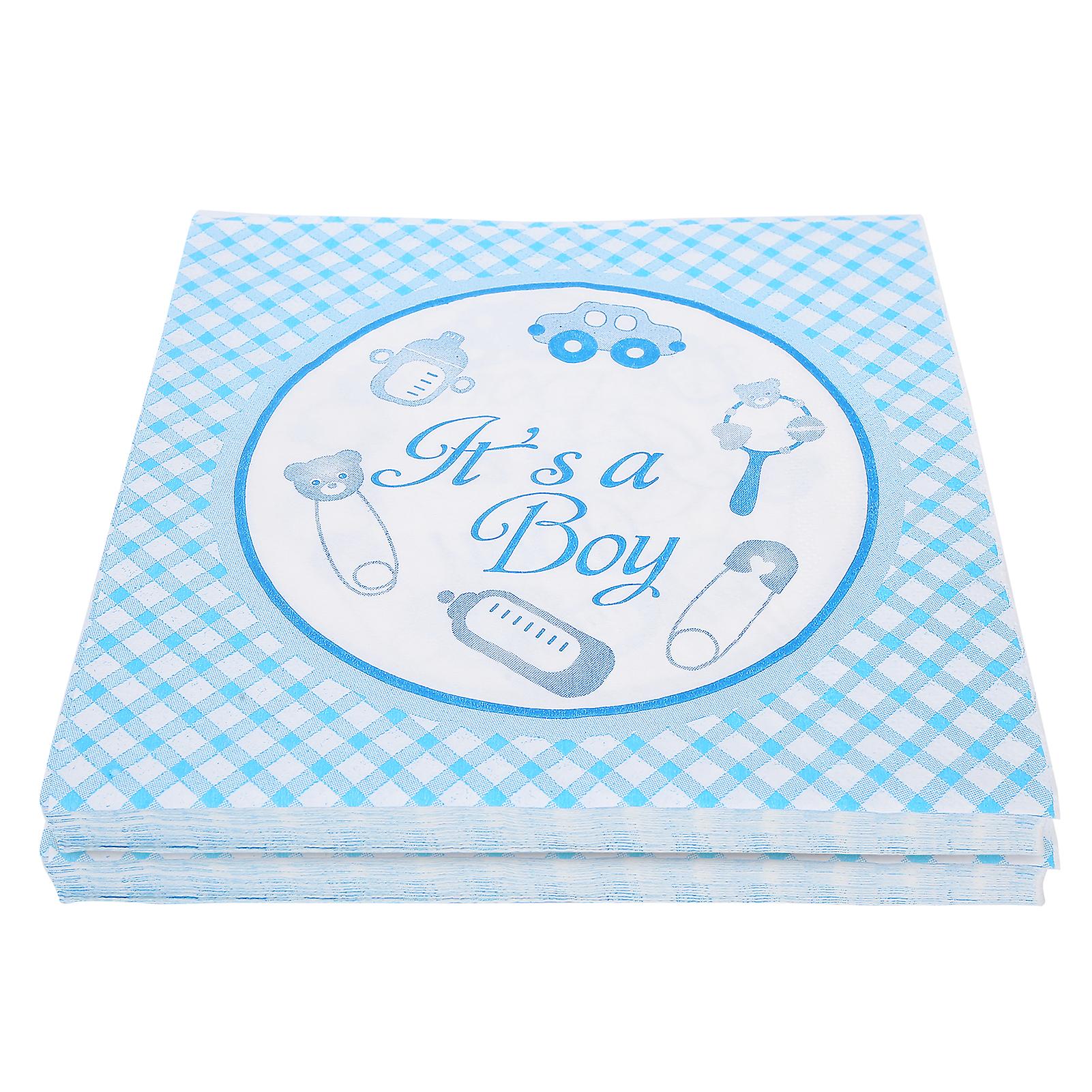 Luncheon Napkins Boy Christening Baptism Paper For Luncheon Decoration Celebrationit's A Boy