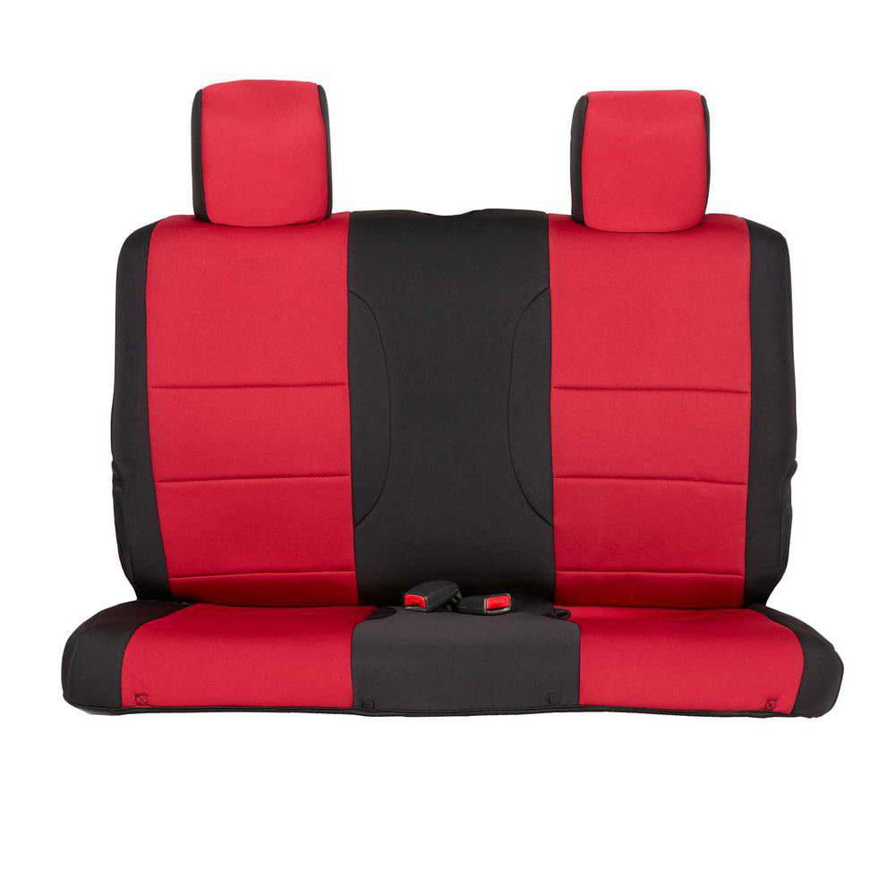 Smittybilt Neoprene Front and Rear Seat Cover Kit (Black/Red) - 471530