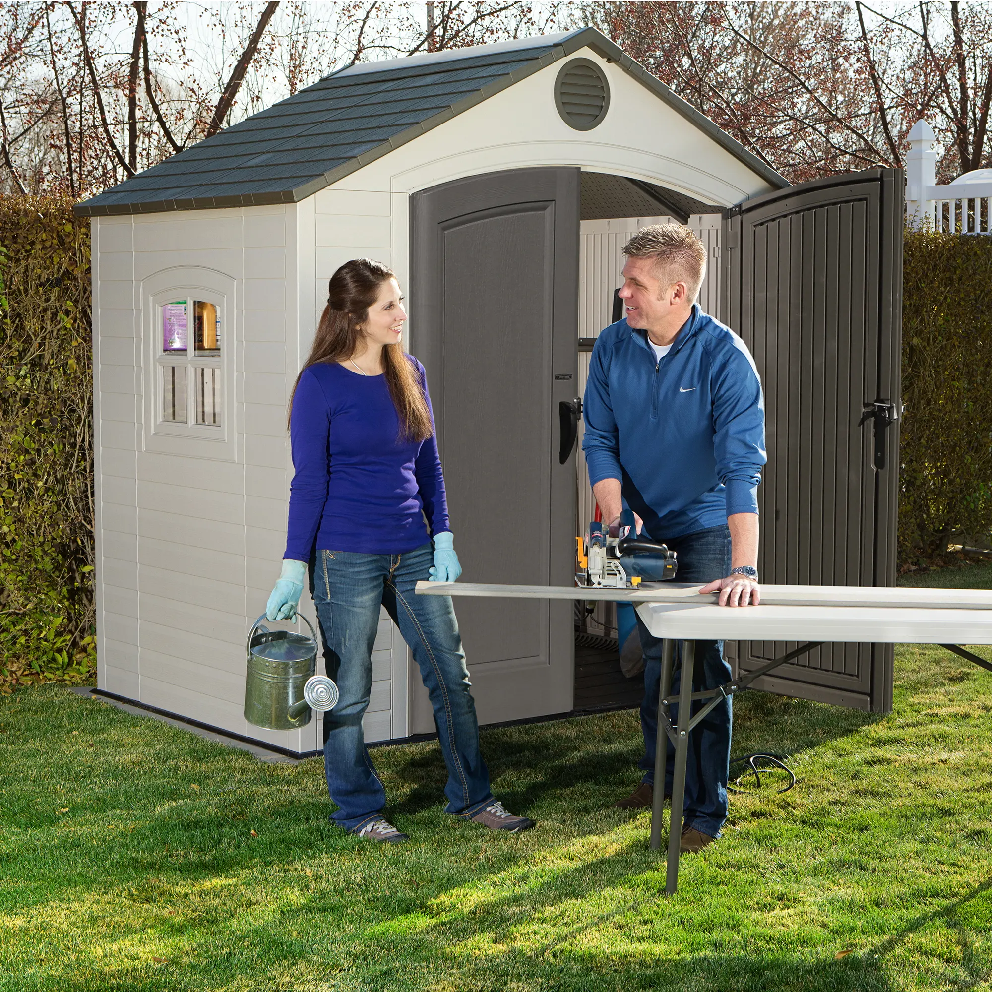 Lifetime 8 ft. x 5 ft. Outdoor Storage Shed