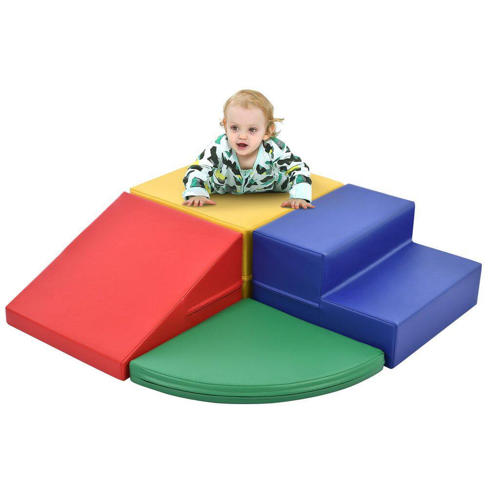 TIRAMISUBEST 4-Piece Toddlers' Multi-Color Soft Foam Playset for Climb and Crawl TXXY296663AAL