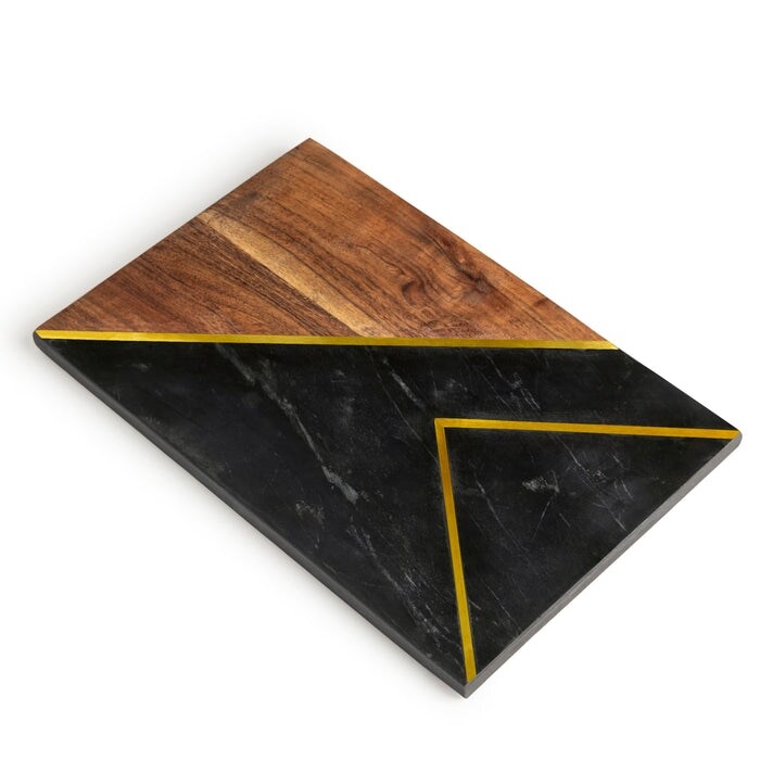 Normandy Marble   Wood Cutting Board   Large