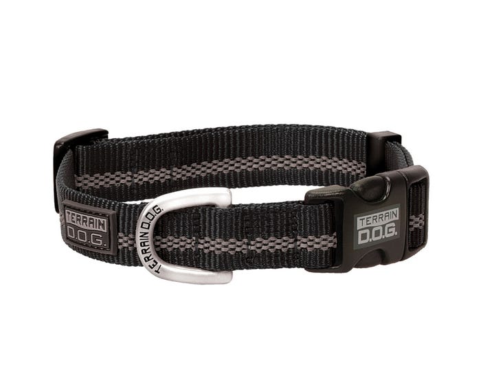 Terrain D.O.G. Reflective Snap -N -Go Adjustable Dog Collar - Medium - Black - 07-0856-R1