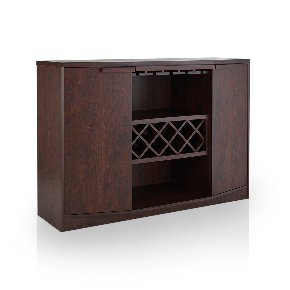 Furniture of America Towe Contemporary 51 inch Wood 5 shelf Wine Bar Buffet