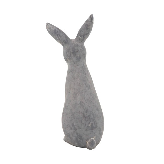 X 5 quot Magnesium Oxide Farmhouse Polystone Rabbit Garden Sculpture Gray Olivia amp May