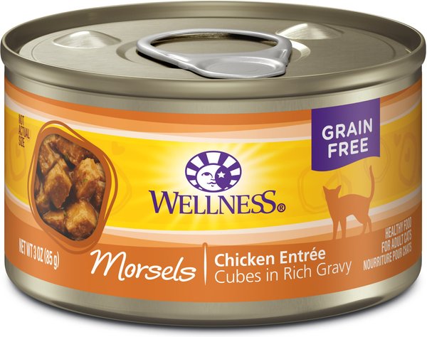 Wellness Morsels Chicken Entree Grain-Free Canned Cat Food