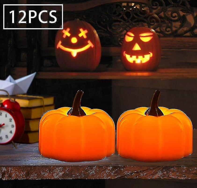 Halloween 12 Pack Led Pumpkin Lights